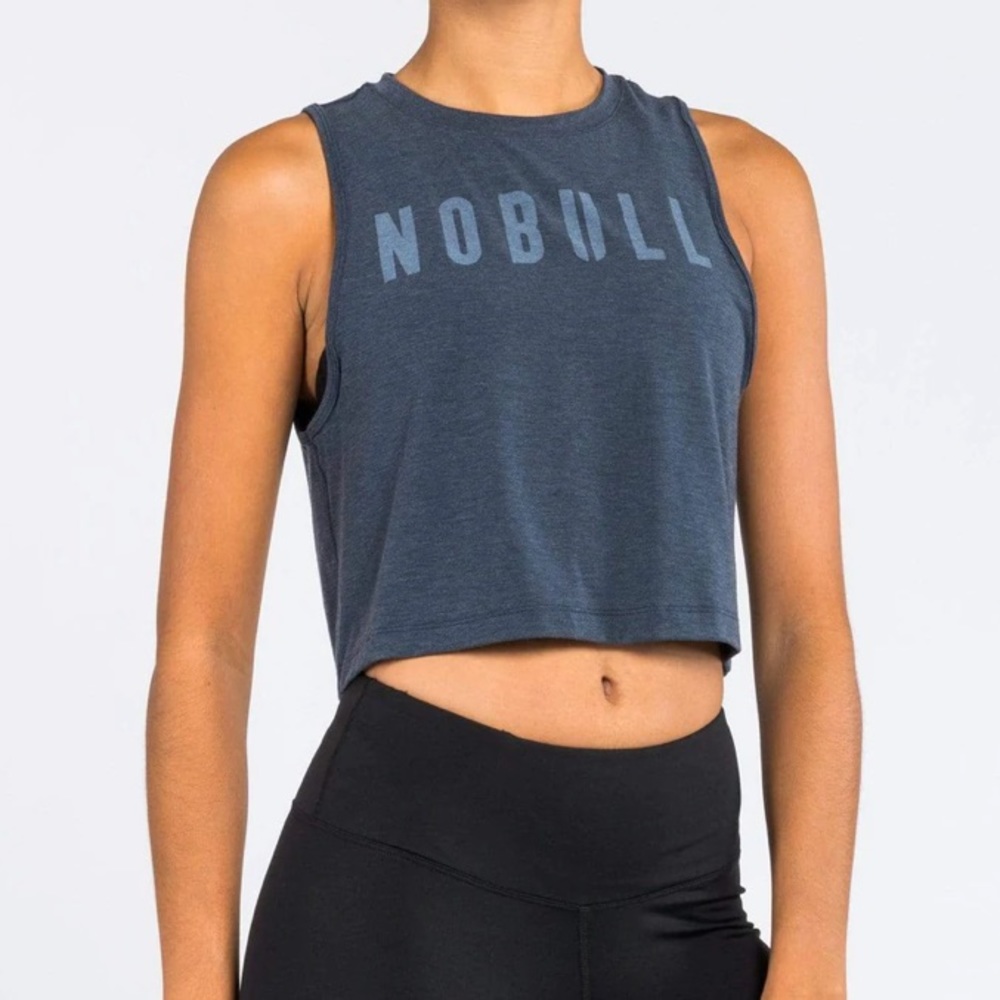 NoBull Project Women’s Navy Crop Muscle Tank